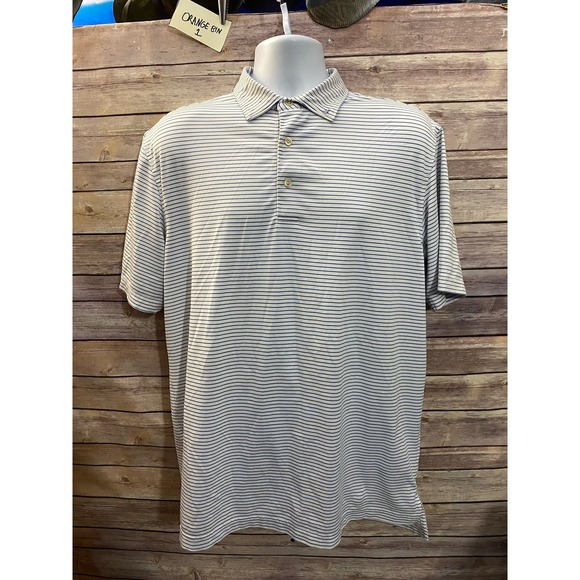 Peter Millar Summer Comfort Performance Golf Shirt Mens M Blue Stripes - Picture 1 of 10
